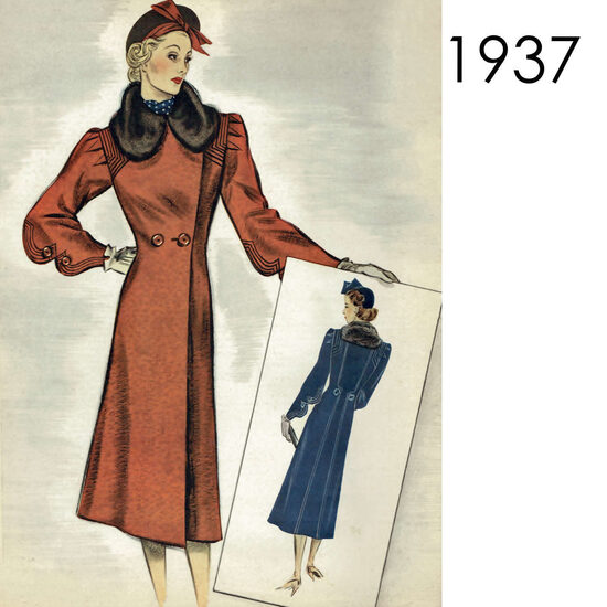 1937 Coat. Bust 96 cm (37.8")